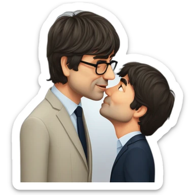 Carles Puigdemont kissing Pedro Sánchez sticker