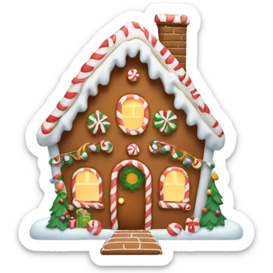 cozy gingerbread house Christmas  sticker