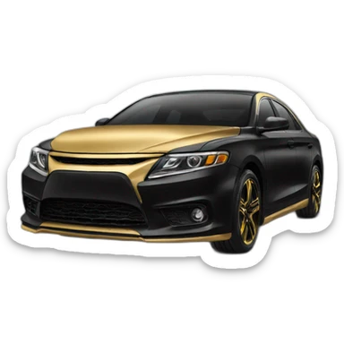 Black and gold car sticker