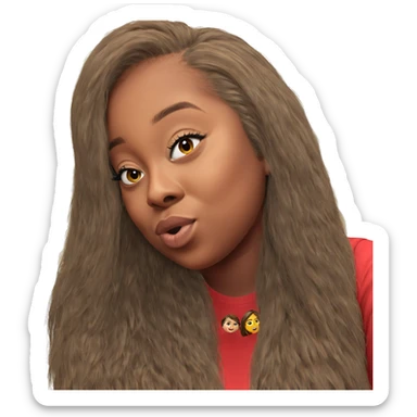 girl in red shirt sticker