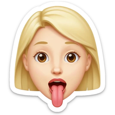 happy sticking tongue out sticker