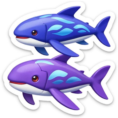 Pokemon legendary purple and cian crystal kyogre sticker