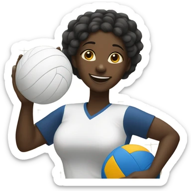 black girl playing volleyboll sticker