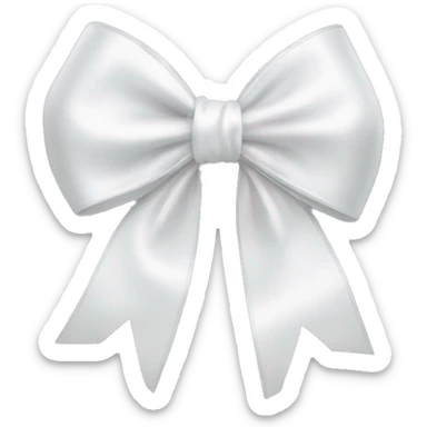 white satin bow sticker