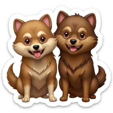 The dogs of war mink sticker