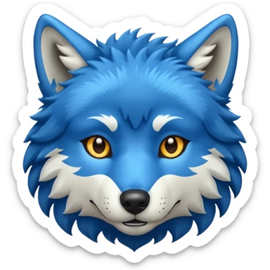 Blue colored wolf 🐺  sticker