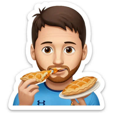 messi eat tatar cheburek sticker