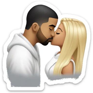 Drake kissing kanye sticker