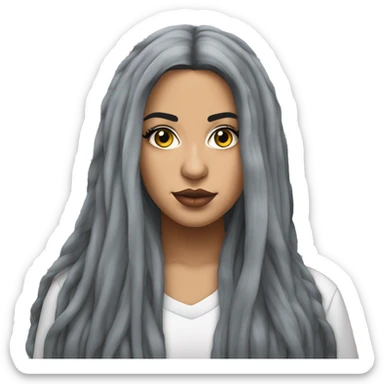 Villana Santiago Pacheco, known professionally as Villano Antillano, is a Puerto Rican rapper, singer and songwriter. She gained recognition in 2022 with the release of "Bzrp Music Sessions, Vol. 51" alongside producer. caucasian dark long hair sticker