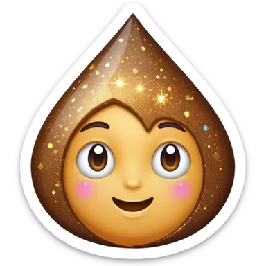 glitter cheap brown cyberpunk sticker