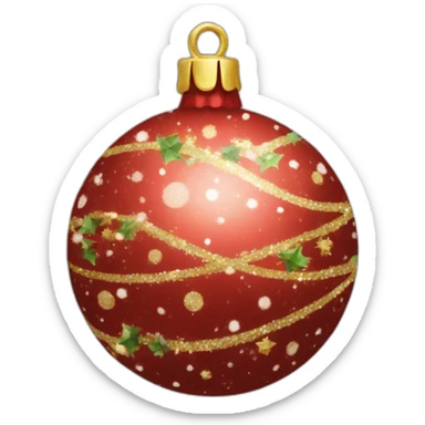 christmas ball sticker