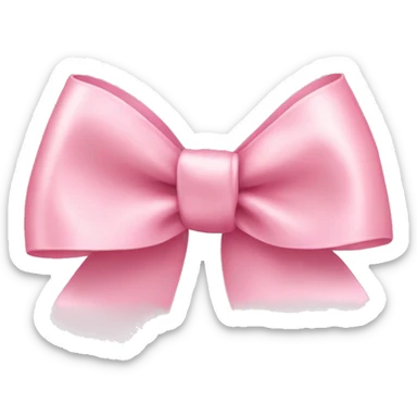 light pink ribbon bow sticker