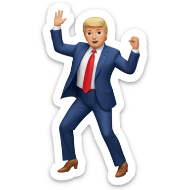 Donald Trump bailando sticker