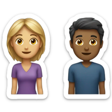 femme et homme qui s'embrasse sticker