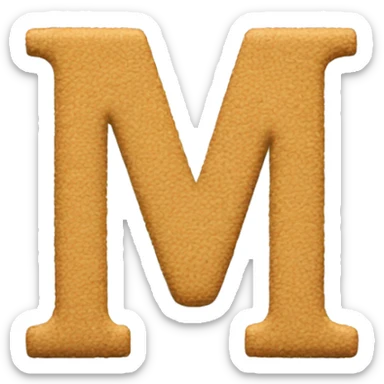 Letter M with shape of unlimited symbol sticker