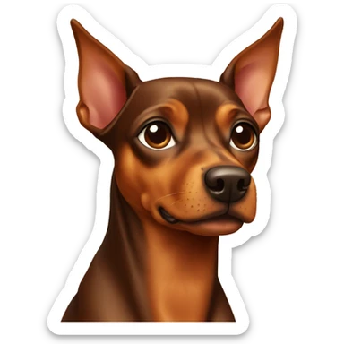 Pinscher brown sticker