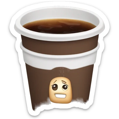 iced americano in a caribou cup sticker