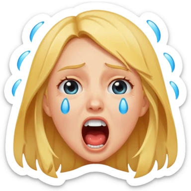 Una niña gritando sticker