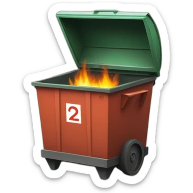 dumpster-fire sticker