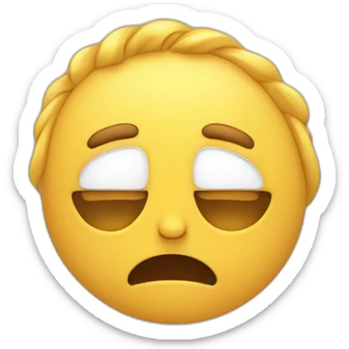 A relieved emoji that expresses a sense of overwhelming burden being lifted sticker