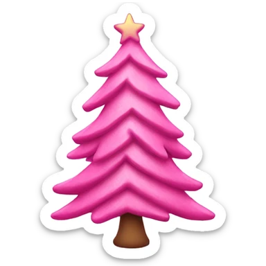 Pink christmas tree sticker