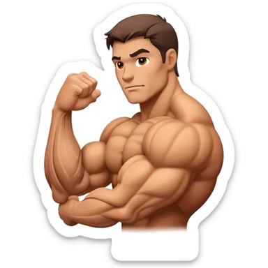 muscular arm with bulging biceps and veins sticker