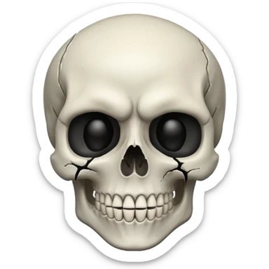 Faz uma caveira com o rosto do it sticker