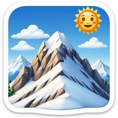 Une montagne qui rigole sticker