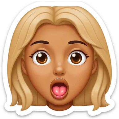 Cara babeando  sticker