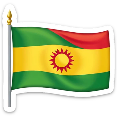 Kurdish flag sticker
