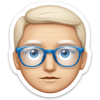 only blue glasses with transparent lenses  only eyes, without the rest of the face! sticker