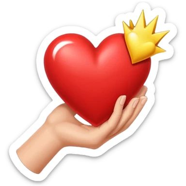 Un brazo abrazando un corazón sticker