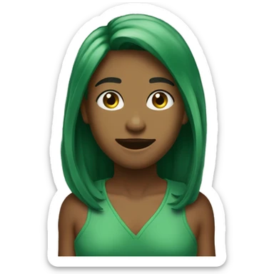 um entrgador com roupa verde sorrindo  sticker