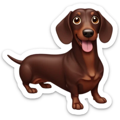 Chocolate sausage dog sticker
