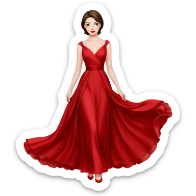 Anne Hathaway in red dress sticker