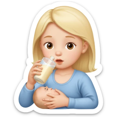 Lactancia materna bebé sticker