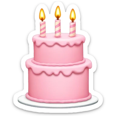 Baby pink birthday cake  sticker
