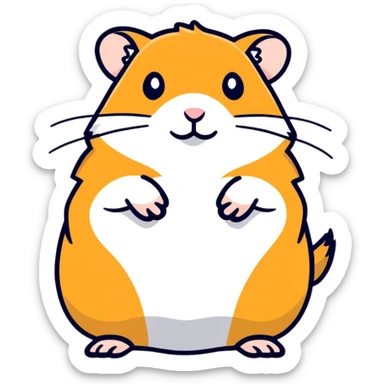mini hamster sticker