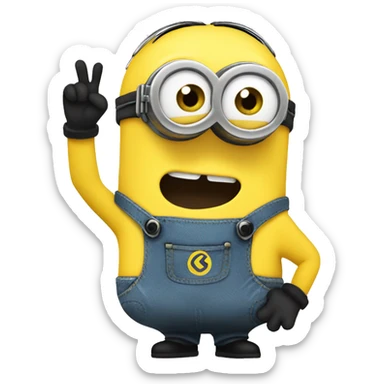 Minion Waving sticker