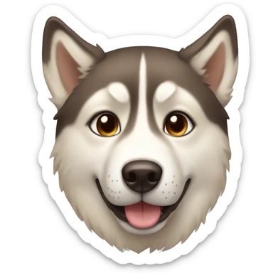 Husky dog Brown beige  sticker
