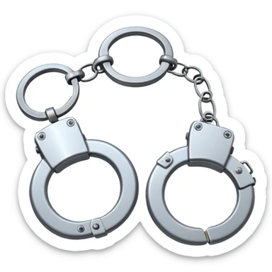 police hand cuffs sticker