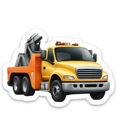 tow truck with loading space  sticker