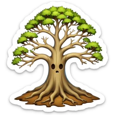 hallow tree, negative : emoji. sticker