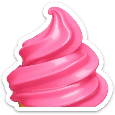 Ice cream with not cone or bowl and make it strawberry sticker
