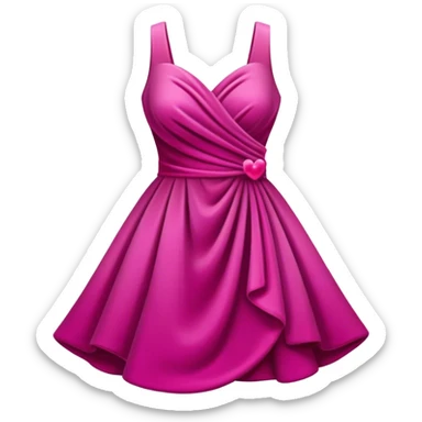 ultra realistic short pink velvet dress sticker