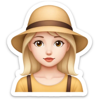  Girl wearing had sticker