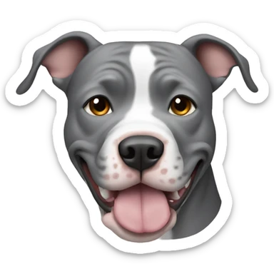 Only Grey pitbull  sticker