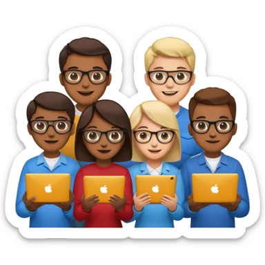 Software Engineering team (multi sex and ethnicity) sticker