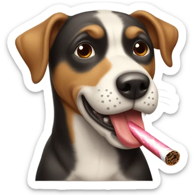 Perro fumando sticker