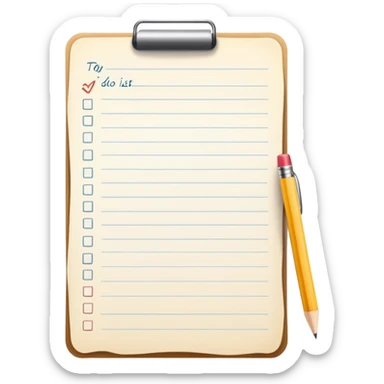 very long endless one-page to-do list sticker